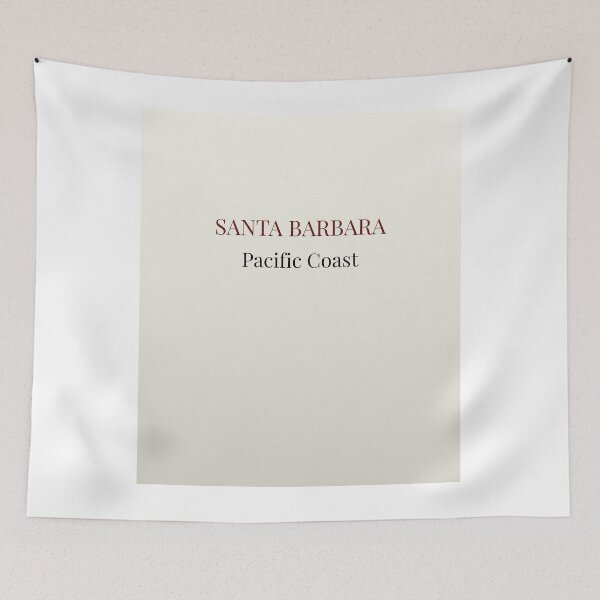 Item preview, Santa Barbara Pacific Coast Minimal Travel Typography Design designed and sold by onubi.