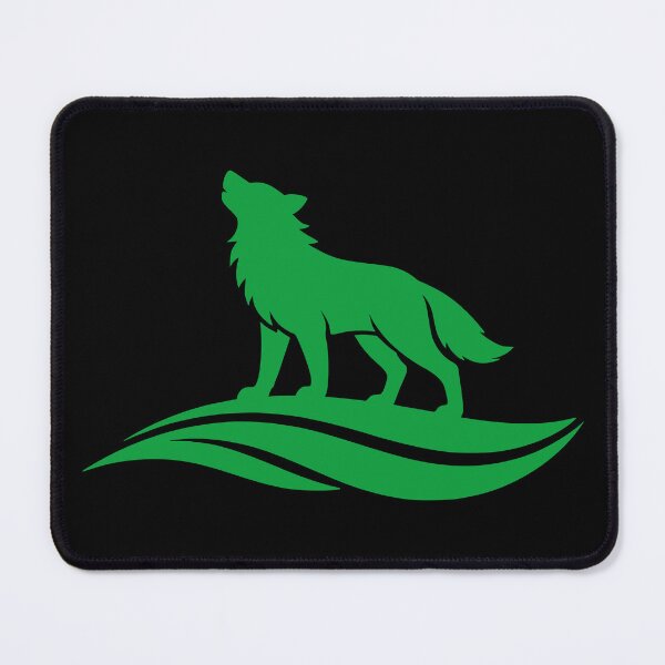 Item preview, Howling Wolf Nature Logo Forest Green designed and sold by EimSol.