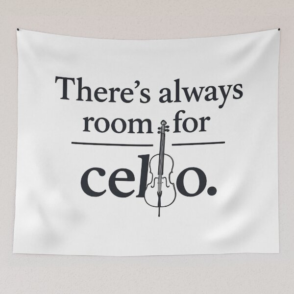 Item preview, Minimalist Cello Art with Motivational Quote designed and sold by PandaTShirtShop.