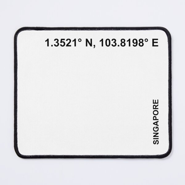 Item preview, Singapore Coordinates Black Font designed and sold by Cityzen of the World.