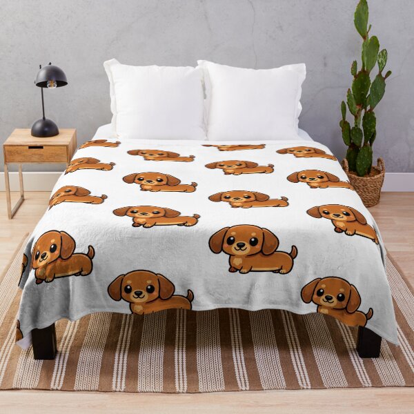 Artikelvorschau, Niedliche Dackel-Illustration im Kawaii-Stil entworfen und verkauft von MonkiFlipp.