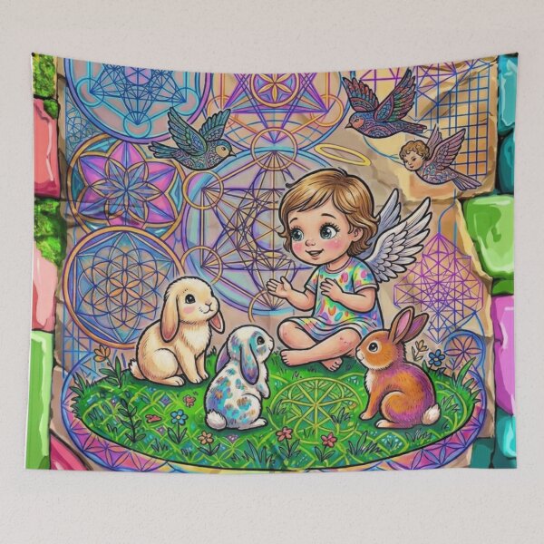 Artikelvorschau, Farbenfrohe Steinwandkunst entworfen und verkauft von PP&RAINBOW SHOP.