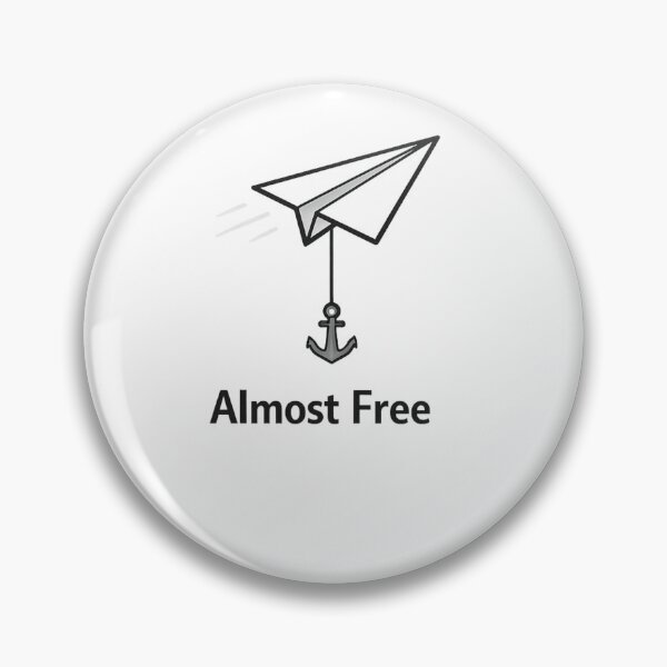 Item preview, Almost Free Paper Plane Design | Minimalist Freedom Concept | Anchor Metaphor Art designed and sold by CosmicSplendor.