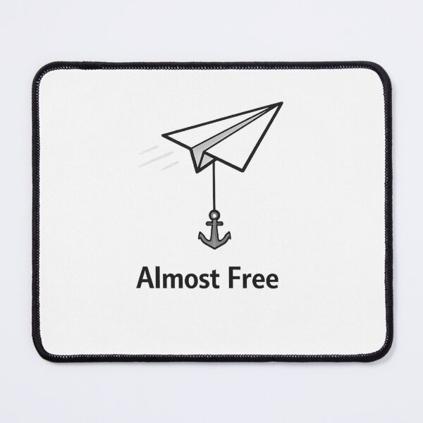 Item preview, Almost Free Paper Plane Design | Minimalist Freedom Concept | Anchor Metaphor Art designed and sold by CosmicSplendor.
