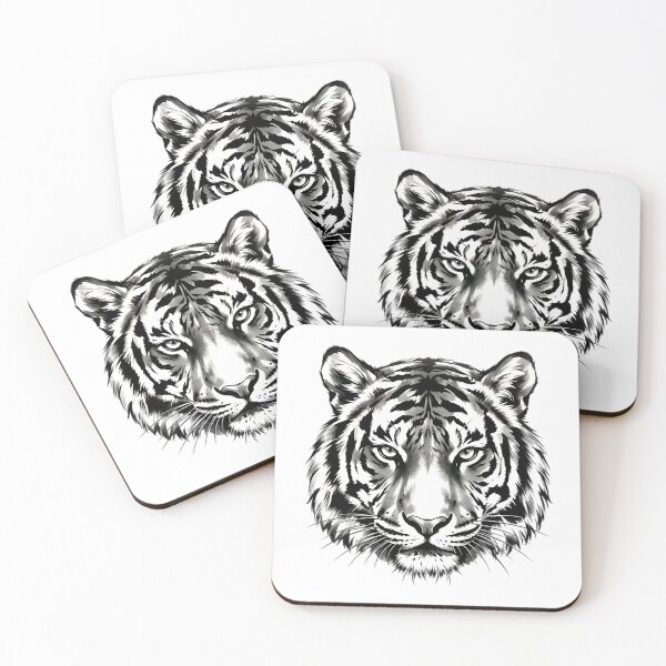 Item preview, Japanese Sumi-e Tiger - Minimalist Ink Brush Art designed and sold by AlanyaArtX.