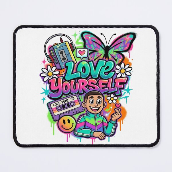 Item preview, Love Yourself 90s Retro Graffiti Pop Art designed and sold by KireaDesigns.