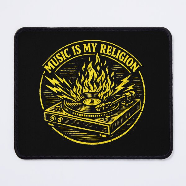 Item preview, Music Is My Religion Burning Turntable designed and sold by SplashTastic.