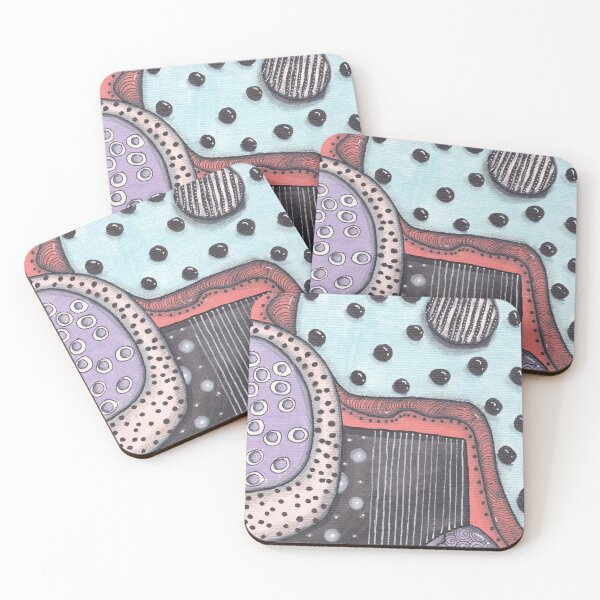 Item preview, Blue Orange Organic Abstract Pattern designed and sold by ColorWander.