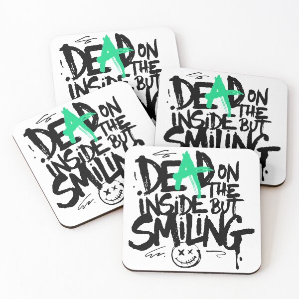 Item preview,  Dead Inside But Smiling Dark Quote designed and sold by IslandTyped.