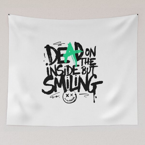 Item preview,  Dead Inside But Smiling Dark Quote designed and sold by IslandTyped.