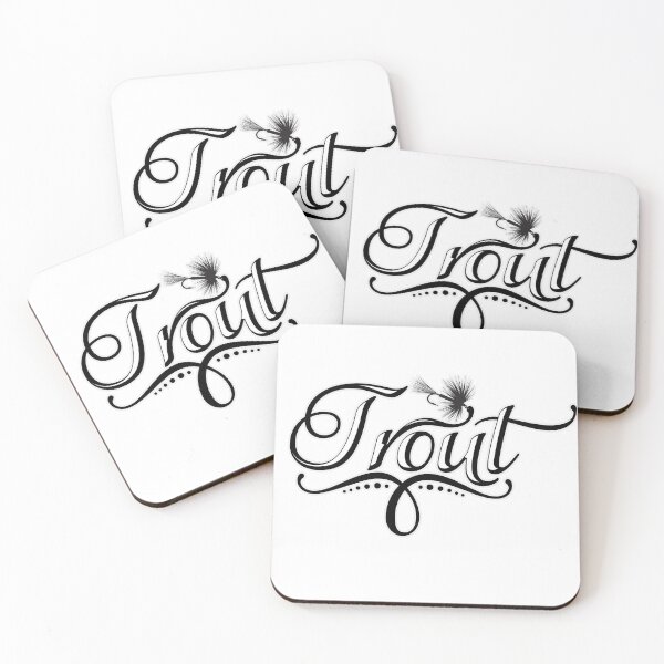 Item preview, Trout fishing text style illustratio with dry fly. designed and sold by Art-Horizon.