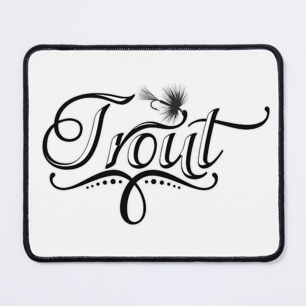 Item preview, Trout fishing text style illustratio with dry fly. designed and sold by Art-Horizon.