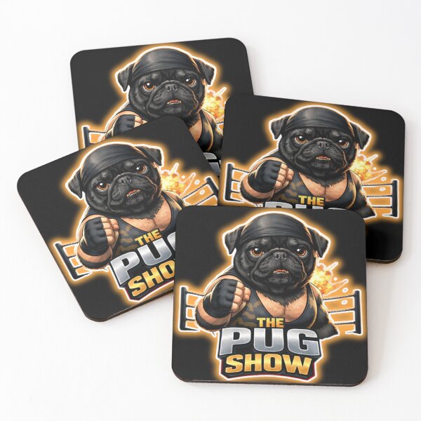 Item preview, The Pug Show Funny Wrestling Dog Design | Black Pug Meme | Cartoon Pug Wrestler designed and sold by ☆ CR4ZIIB4BII ☆.