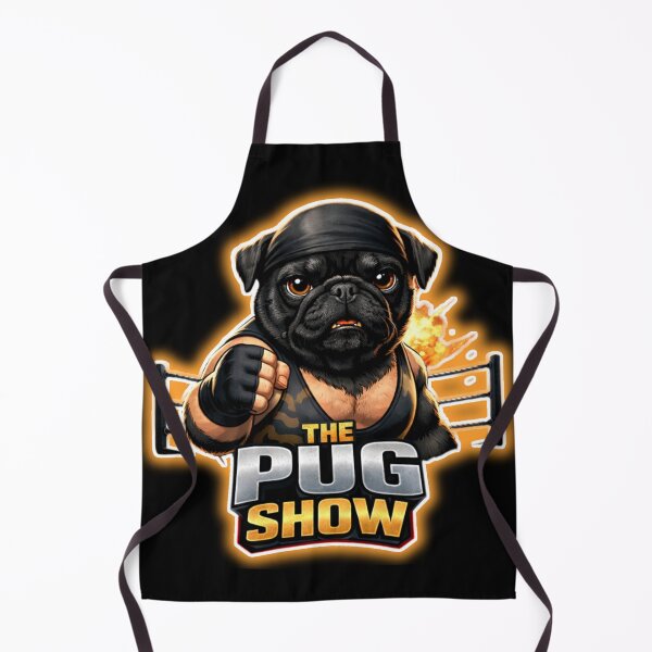 Item preview, The Pug Show Funny Wrestling Dog Design | Black Pug Meme | Cartoon Pug Wrestler designed and sold by ☆ CR4ZIIB4BII ☆.