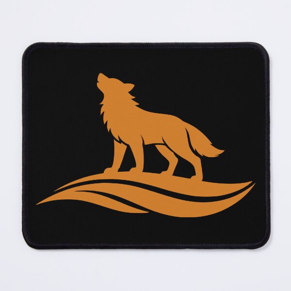 Item preview, Howling Wolf Waves Burnt Orange Logo designed and sold by EimSol.