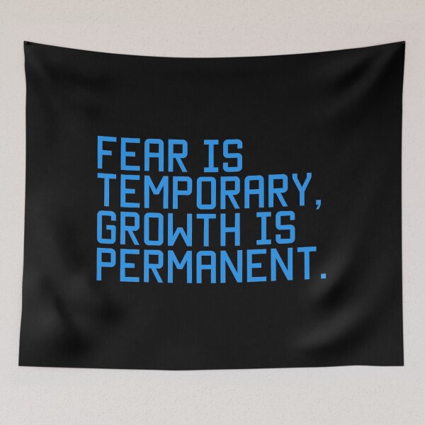 Item preview, Fear Is Temporary Growth Is Permanent Motivational Quote Design designed and sold by THE JAVE STUDIOS.