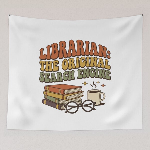 Item preview, Librarian The Original Search Engine Retro Groovy Art designed and sold by Raymoza-Shop.