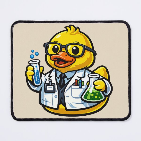 Item preview, Funny Scientist Rubber Duck Cartoon Lab Scientist Duck designed and sold by BROHLine Studio.
