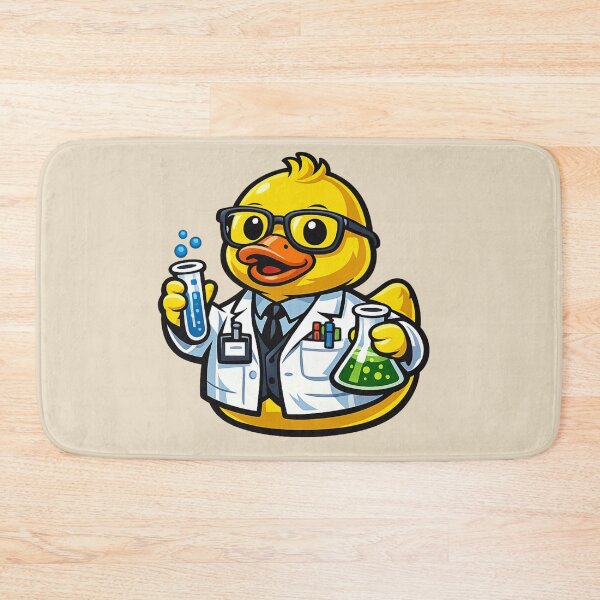Item preview, Funny Scientist Rubber Duck Cartoon Lab Scientist Duck designed and sold by BROHLine Studio.