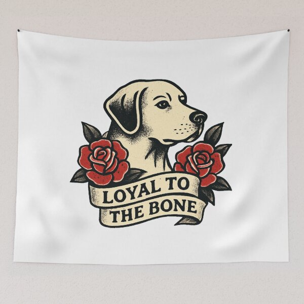 Item preview, Loyal to the Bone Dog Lover Vintage Tattoo Style designed and sold by OwnYourMood.