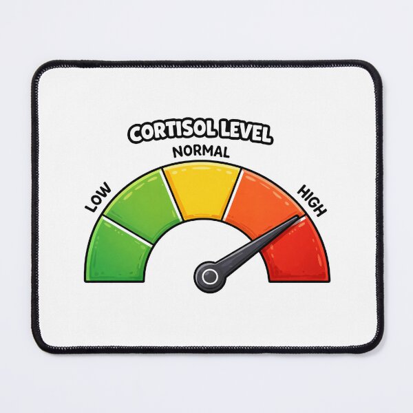 Item preview, Cortisol Level High Funny Stress Meter Relatable Anxiety Meme designed and sold by MonkiFlipp.