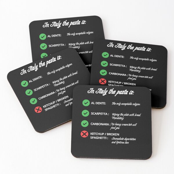 Item preview, Funny Italian Food Rules Pasta Checklist Meme Black Version designed and sold by TheItaliandilemma.