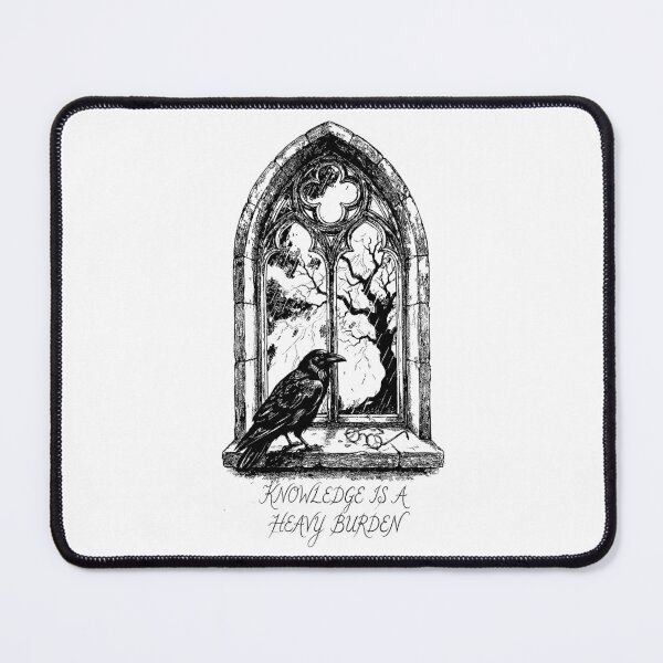 Item preview, Gothic Window Raven Wing Lament - Moody Dark Academia designed and sold by bapupa.