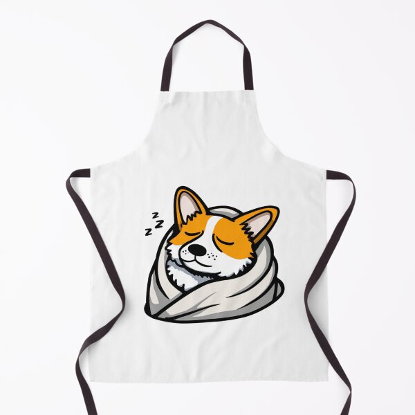 Item preview, Sleepy Corgi Cartoon Illustration | Cute Cozy Dog Relaxing Aesthetic designed and sold by StickerHavenn.