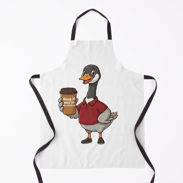 Item preview, Honk If You're Overthinking : Relatable Goose & Coffee designed and sold by Paws And Pause.