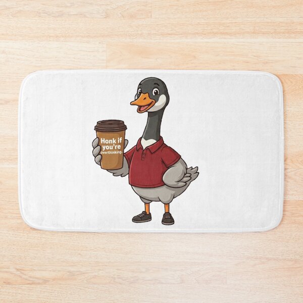 Item preview, Honk If You're Overthinking : Relatable Goose & Coffee designed and sold by Paws And Pause.
