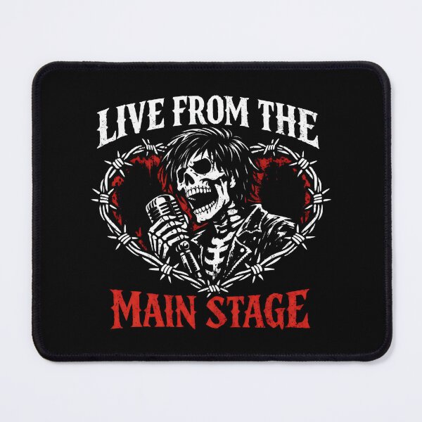 Item preview, Live From The Main Stage Skeleton Singer designed and sold by SplashTastic.