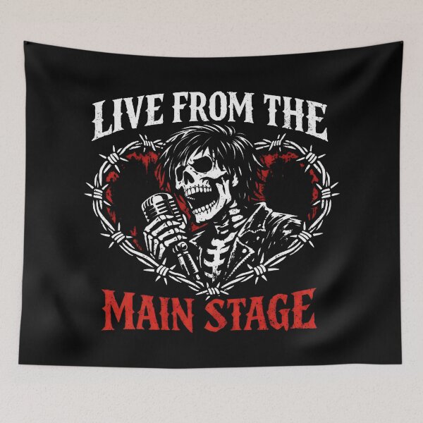 Item preview, Live From The Main Stage Skeleton Singer designed and sold by SplashTastic.