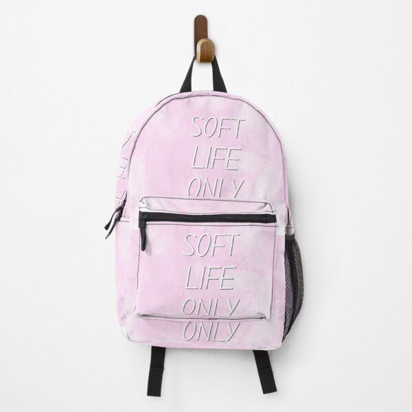 Item preview, Soft Life Only | Pastel Pink Typography, Floral Accents designed and sold by PeacePrint.