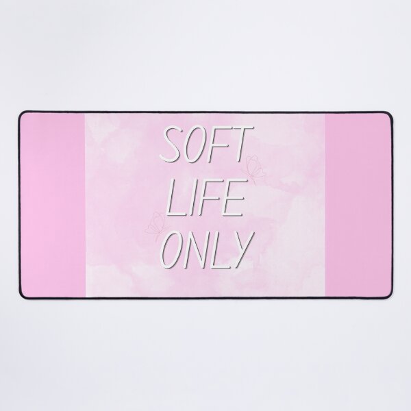 Item preview, Soft Life Only | Pastel Pink Typography, Floral Accents designed and sold by PeacePrint.