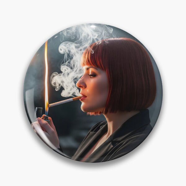 Item preview, Woman Indulgently Lighting up and  Smoking. designed and sold by Spark2Seduction.