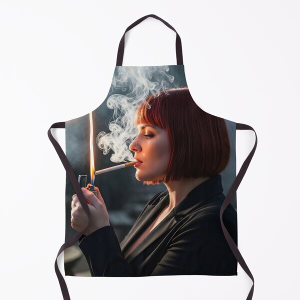 Item preview, Woman Indulgently Lighting up and Smoking. designed and sold by Spark2Seduction.