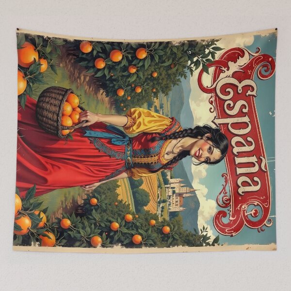 Item preview, España Retro Travel Poster Traditional Spanish Culture designed and sold by BorgSpareParts.