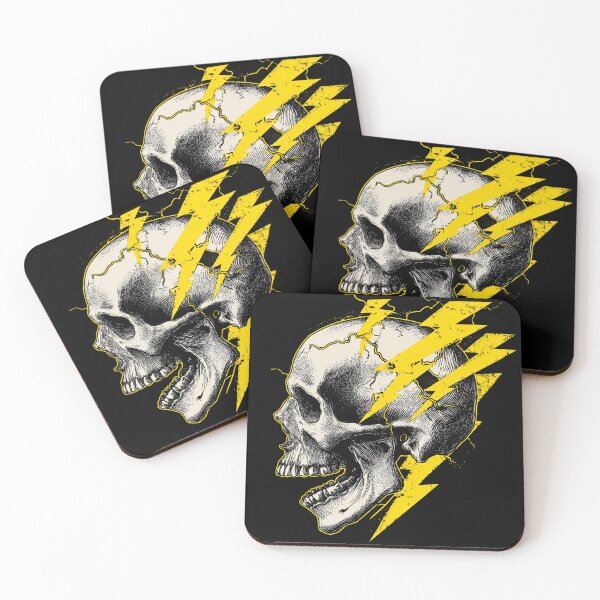 Item preview, Lightning Skull Illustration | Electric Gothic Skull Graphic Design designed and sold by StickerHavenn.