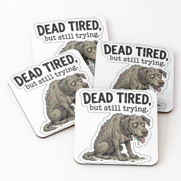 Item preview, Dead Tired Zombie Dog : Funny Relatable Undead Puppy designed and sold by Paws And Pause.