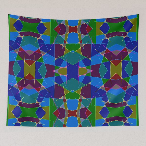 Item preview, Stained‑Glass Inspired Retro Line Pattern designed and sold by anamariafischer.