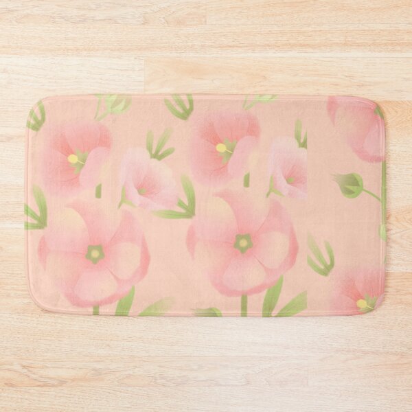 Item preview, Soft Peach Mallow Flowers | Pastel Botanical Aesthetic designed and sold by Rawafi Art Studio.