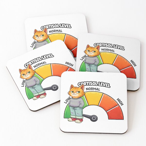 Item preview, Cortisol Level low Chill Cat  designed and sold by MonkiFlipp.