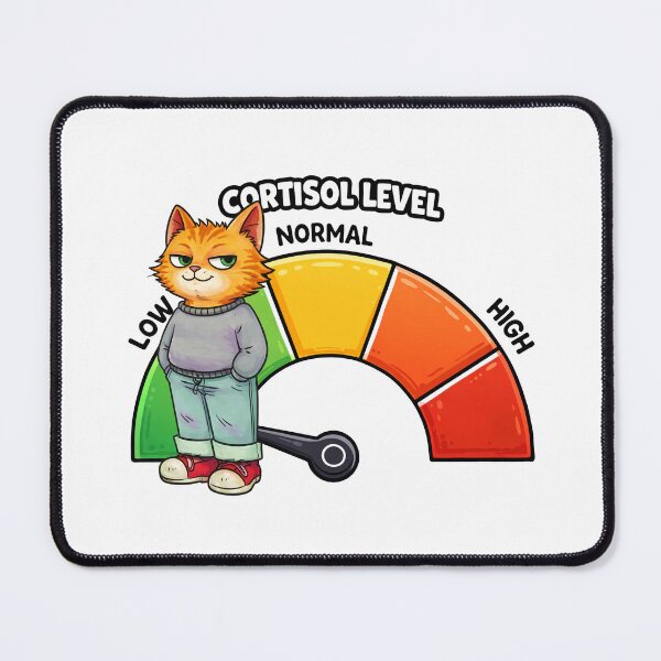 Item preview, Cortisol Level low Chill Cat designed and sold by MonkiFlipp.
