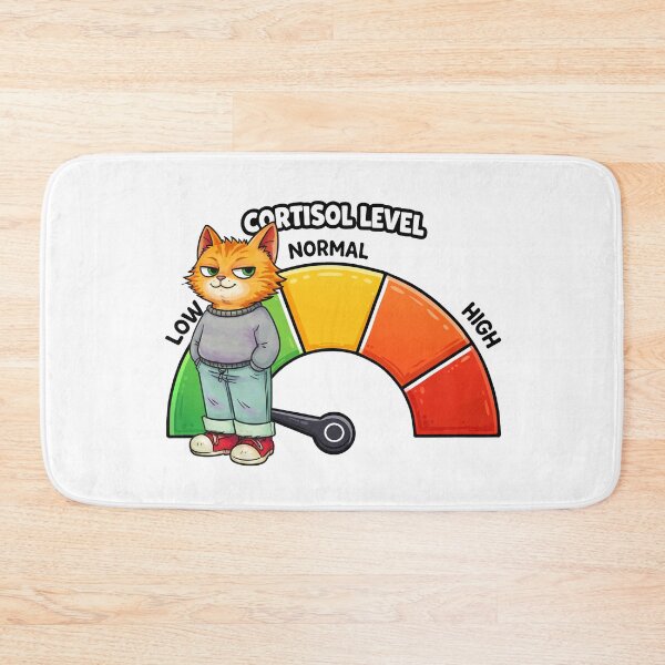 Item preview, Cortisol Level low Chill Cat  designed and sold by MonkiFlipp.