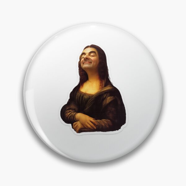 Item preview, Funny Mona Lisa Mr Bean Style Sticker | Classic Art Meme Sticker designed and sold by ClickToSticker.