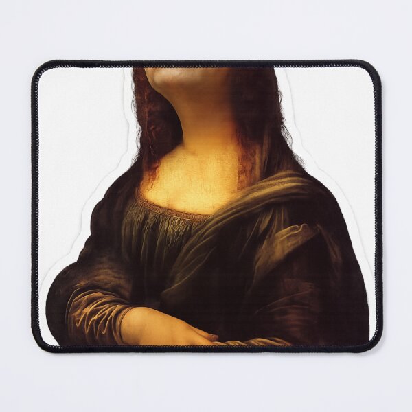 Item preview, Funny Mona Lisa Mr Bean Style Sticker | Classic Art Meme Sticker designed and sold by ClickToSticker.
