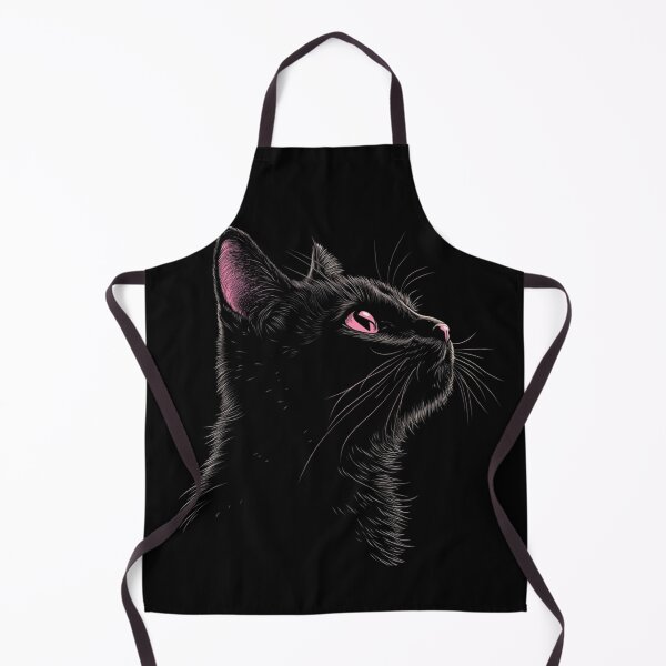 Item preview, Black Cat Silhouette Pink Eyes designed and sold by GrinGalore.