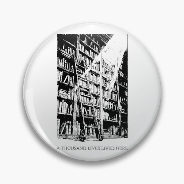 Item preview, Towering Shelves & Rolling Ladder - Dark Academia Vintage Library designed and sold by bapupa.