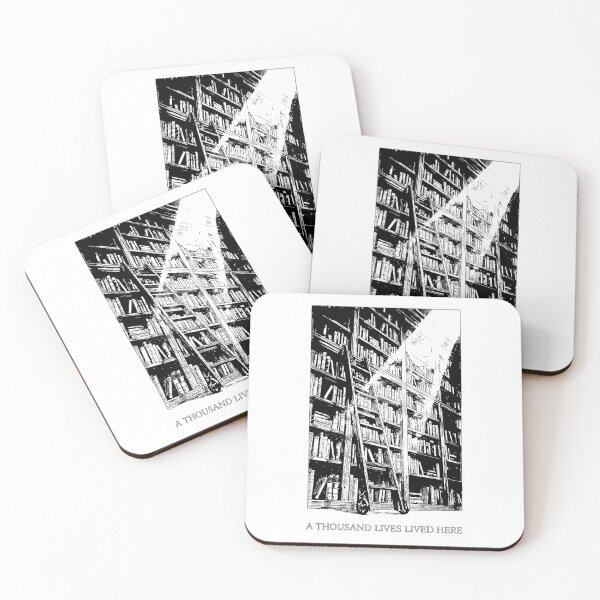Item preview, Towering Shelves & Rolling Ladder - Dark Academia Vintage Library designed and sold by bapupa.