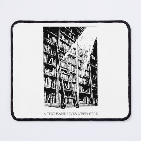 Item preview, Towering Shelves & Rolling Ladder - Dark Academia Vintage Library designed and sold by bapupa.